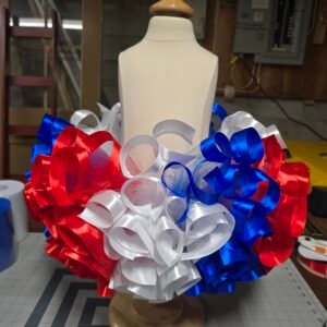 Circle tips ribbon trimmed tutu sets